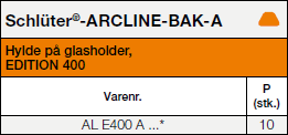 Schlüter®-ARCLINE-BAK med KEUCO designserie EDITION 400 / EDITION 11