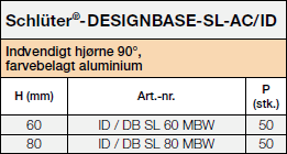 Schlüter®-DESIGNBASE-SL/ID ac