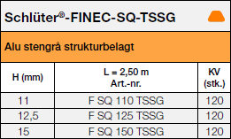 Schlüter®-FINEC-SQ-TSSG