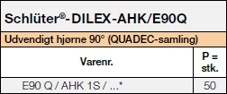 DILEX-AHK/E90Q Tables 37065