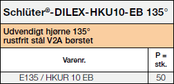 Schlüter®-DILEX-HKU  Tables 37073
