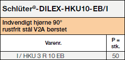 Schlüter®-DILEX-HKU  Tables 37075