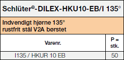 Schlüter®-DILEX-HKU  Tables 37076