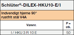 Schlüter®-DILEX-HKU  Tables 37079