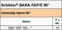 Schlüter®-BARA-FAP/E 90