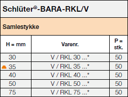 Schlüter-BARA-RKL/V