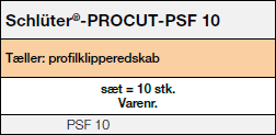 Schlüter-PROCUT-PSF 10