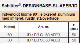 Schlüter®-DESIGNBASE-SL/ID aeeb