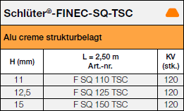 Schlüter®-FINEC-SQ-TSC