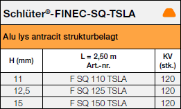 Schlüter®-FINEC-SQ-TSLA