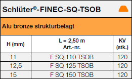 Schlüter®-FINEC-SQ-TSOB