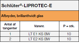 Schlüter®-LIPROTEC-E BW