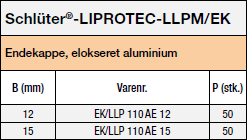 Schlüter-LIPROTEC-LLPM Endekapper
