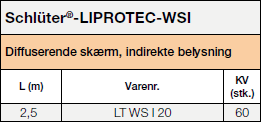 Schlüter®-LIPROTEC-WSI