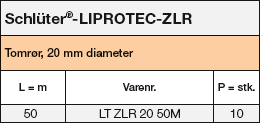 Schlüter®-LIPROTEC-ZLR