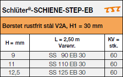 <a name='treppenstufen'></a>Schlüter®-SCHIENE-STEP-EB til trappetrin