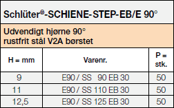 Schlüter®-SCHIENE-STEP-EB/E 90° 30