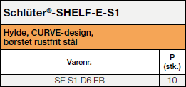 Schlüter®-SHELF-E-S1 CURVE EB