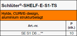 Schlüter®-SHELF-E-S1 CURVE TS