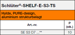 Schlüter®-SHELF-E-S3 PURE TS