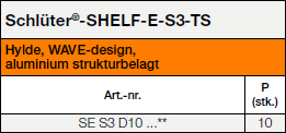 Schlüter®-SHELF-E-S3 WAVE TS
