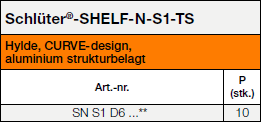 Schlüter®-SHELF-N-S1 CURVE TS