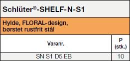 <a name='4'></a>Schlüter®-SHELF-N