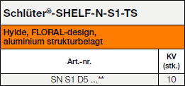 Schlüter®-SHELF-N-S1 FLORAL TS