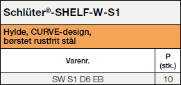 Schlüter®-SHELF-W-S1 CURVE EB