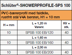 Schlüter®-SHOWERPROFILE-SPS 100