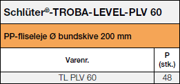 Schlüter®-TROBA-LEVEL-PLV 60