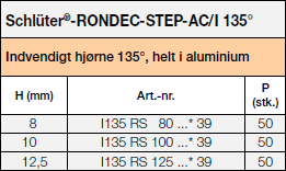 Schlüter-RONDEC-STEP-AC/I 135°